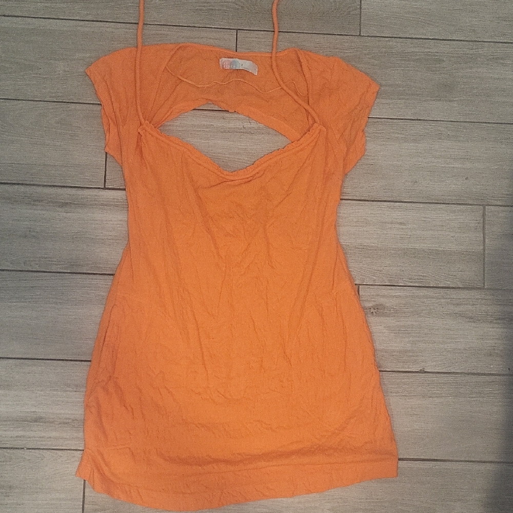 Free People Orange Mini Dress
